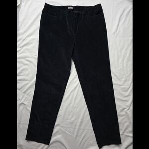 J. Jill Black Corduroy Pants Stretch Size 14